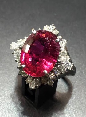 欧洲回流碧玺天然宝石大戒指