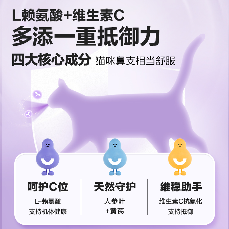 卫仕营养补充剂猫氨-L赖氨酸片100g猫咪口鼻眼分泌物-图3