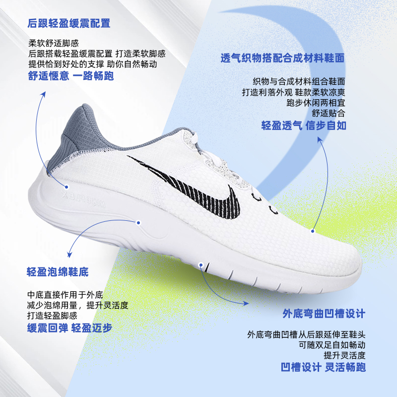 Nike耐克跑步鞋男鞋新款缓震透气轻质运动鞋休闲鞋DH5753-100