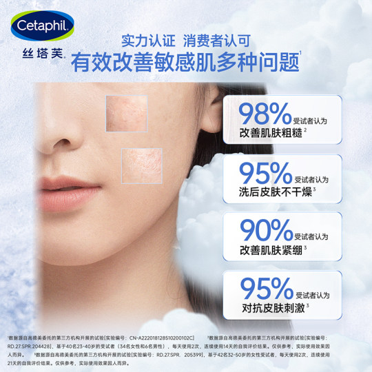 Cetaphil/丝塔芙氨基酸小云朵洁面深层清洁泡沫洗面奶