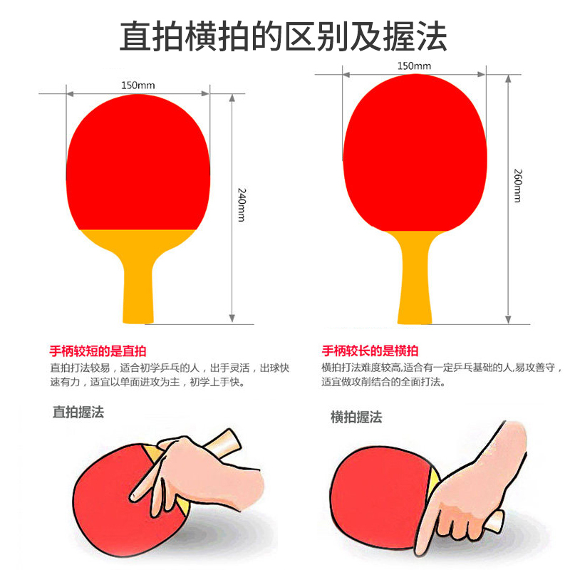 红双喜乒乓球拍一星二星三星四星五星专业级学生兵乓球拍狂飙单拍 - 图1