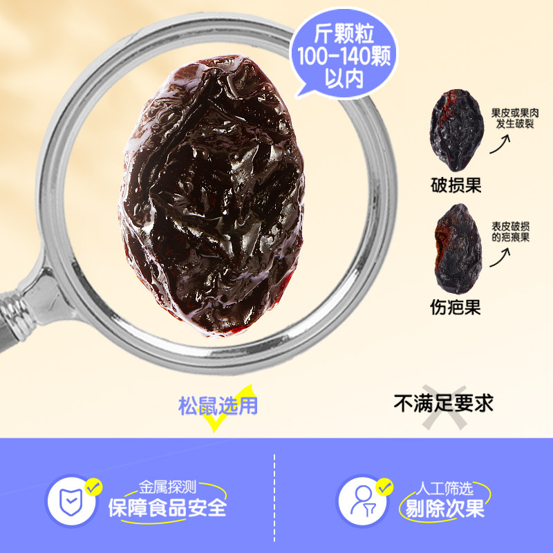 三只松鼠一斤西梅干250g*2袋肉厚核小500g蜜饯两袋到手约100颗