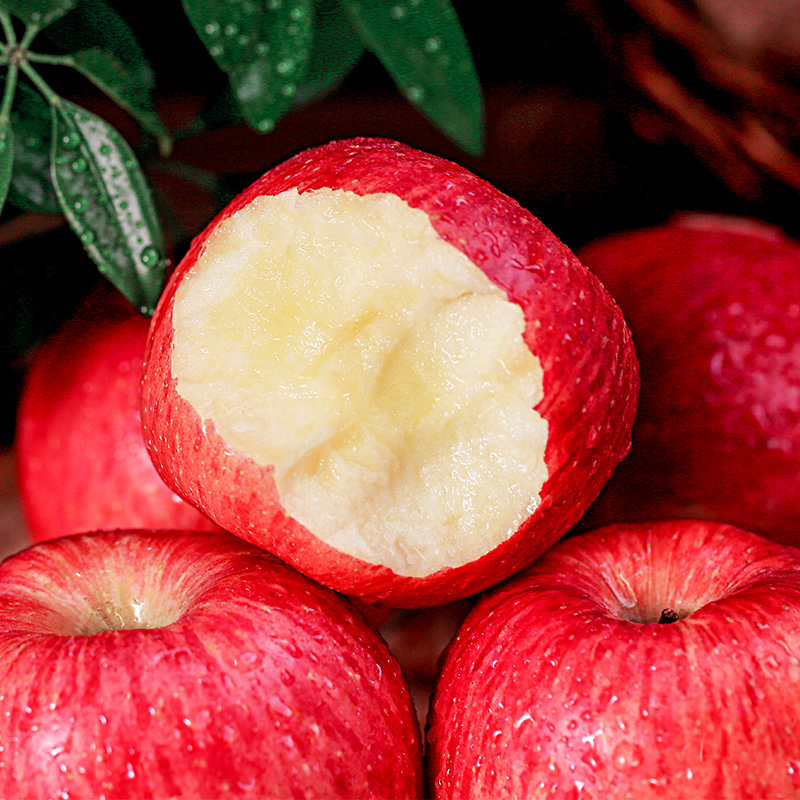 陕西洛川苹果丑苹果冰糖苹果10斤装新鲜水果脆甜红富士整箱包邮 - 图0