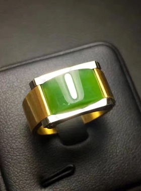 时尚大方男士镶嵌冬季新款玉板指