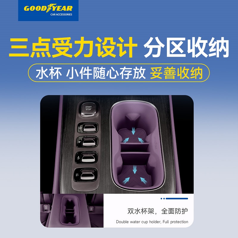 固特异车载水杯架适用于小米YU7/SU7/Ultra中控硅胶内饰限位配件 - 图1
