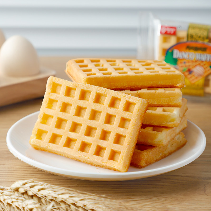 丹夫华夫饼原味整箱年货送礼营养早餐蛋糕点心软面包充饥零食1000