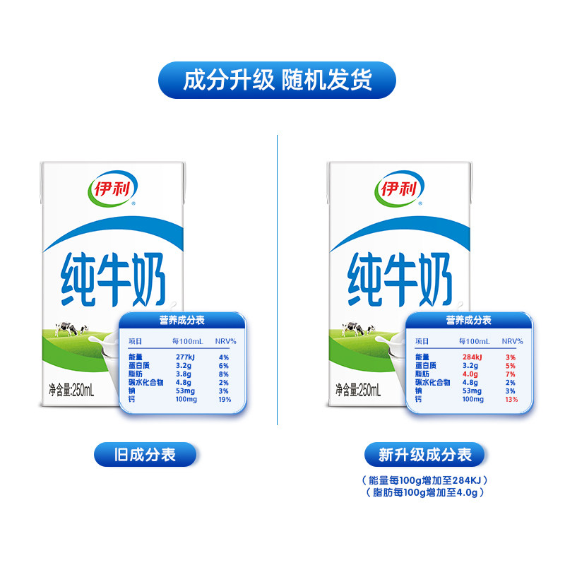 【伊利】无菌砖纯牛奶250ml*21