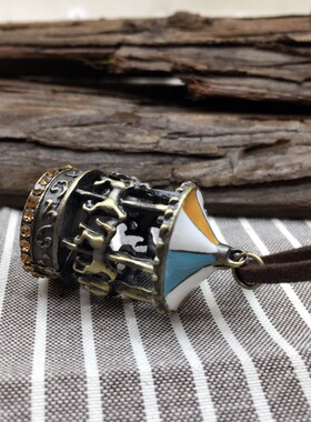 森女系棉麻文艺风挂件原创毛衣链