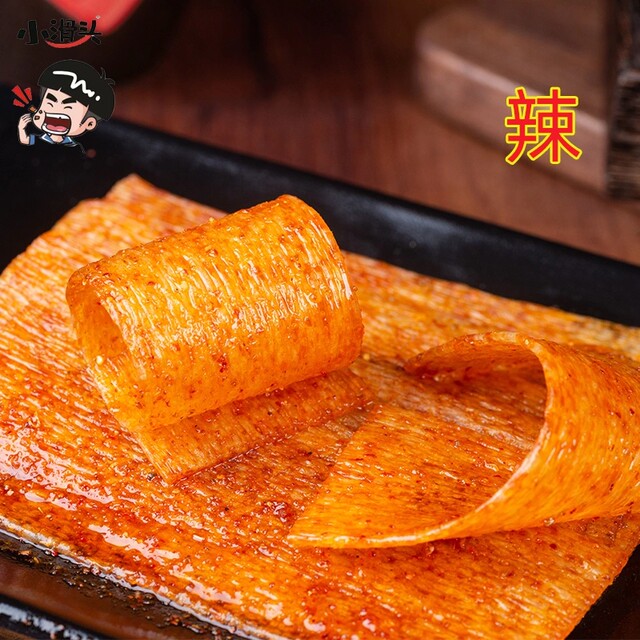 Little slippery spicy strips childhood nostalgic snack gluten