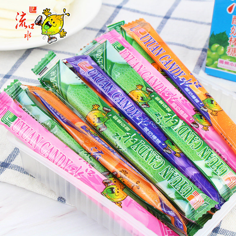 流口水酸奶棒奶糖棒棒糖软糖90后怀旧儿时童年糖果小零食休闲食品 - 图1