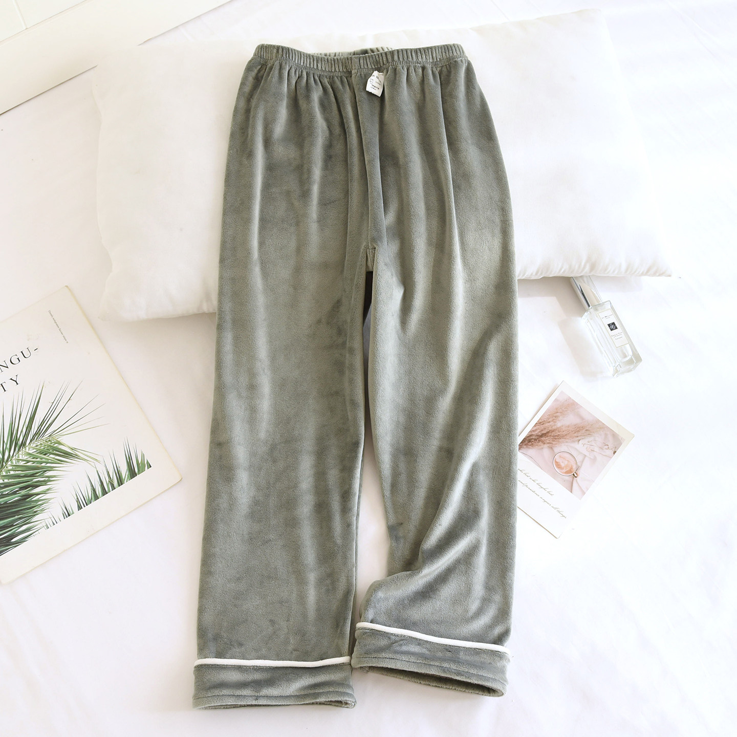 2025新款儿童秋冬保暖海岛绒睡裤男童加厚小清新纯色宝宝家居裤,淘宝优惠券,粉丝福利购,淘宝优惠卷