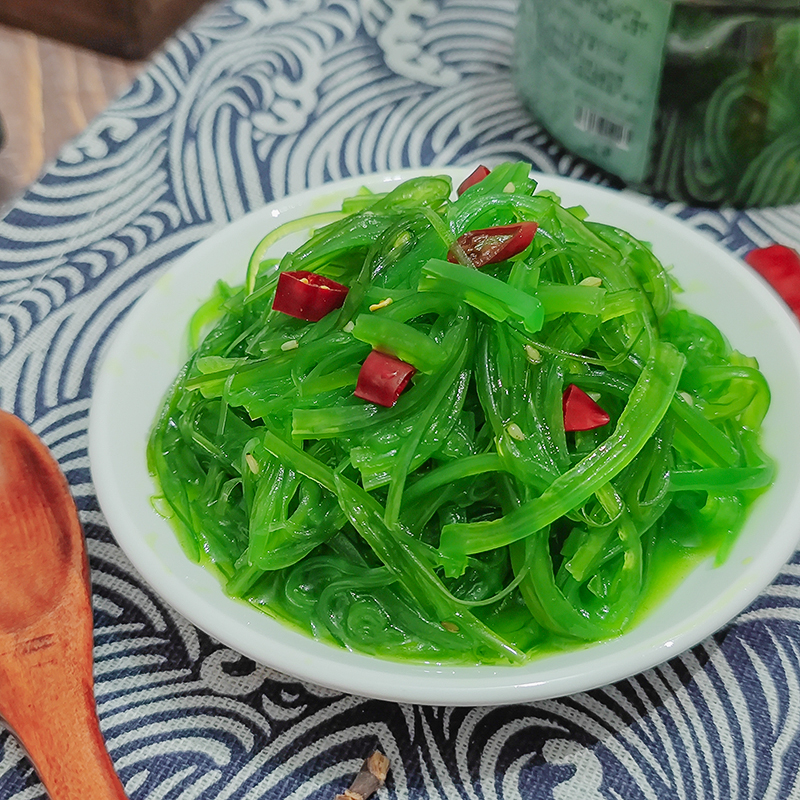 海草丝裙带菜海带丝开罐即食海藻沙拉中华海草沙律日料寿司海白菜-图0