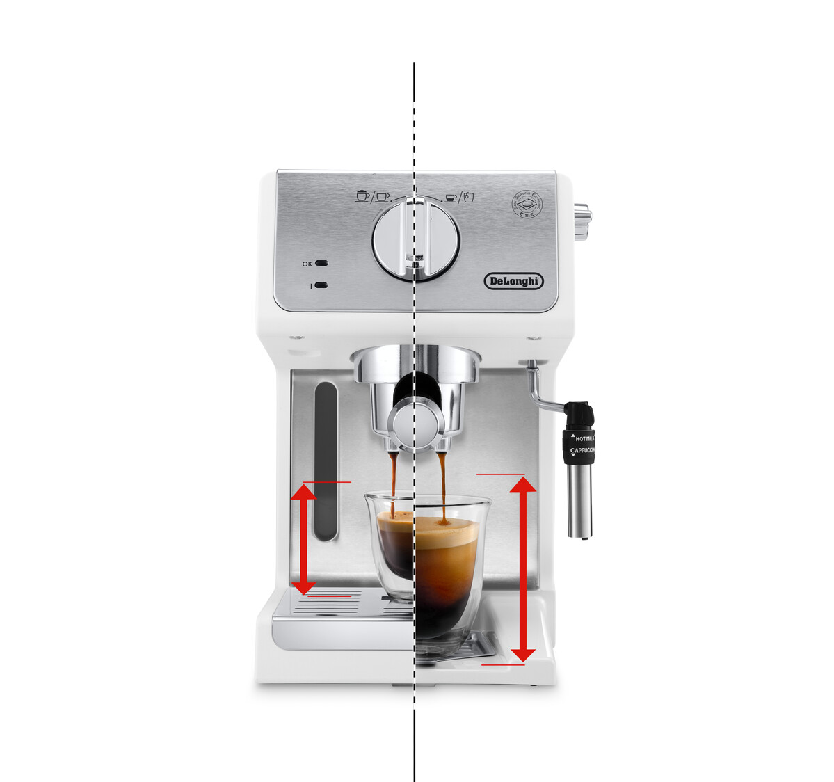 Delonghi/德龙 ECP35.31家用小型半自动泵压浓缩意式拿铁咖啡机-图3