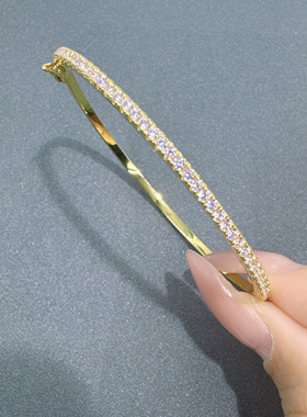 优米茵镀K金满钻手镯送女友