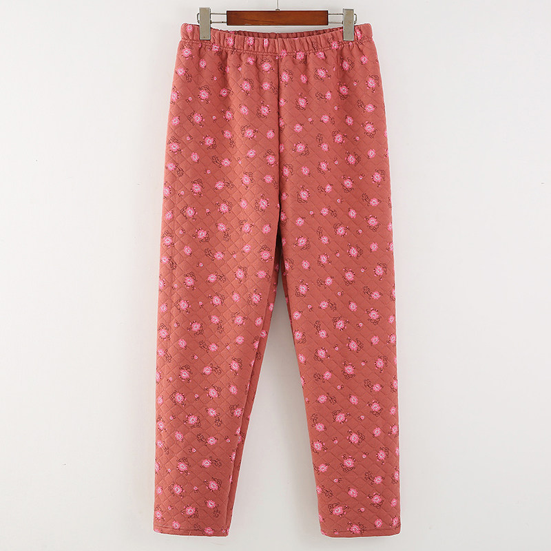 中老年女三层夹棉保暖裤妈妈纯棉秋冬高腰散口宽松家居裤加厚秋裤,淘宝优惠券,粉丝福利购,淘宝优惠卷