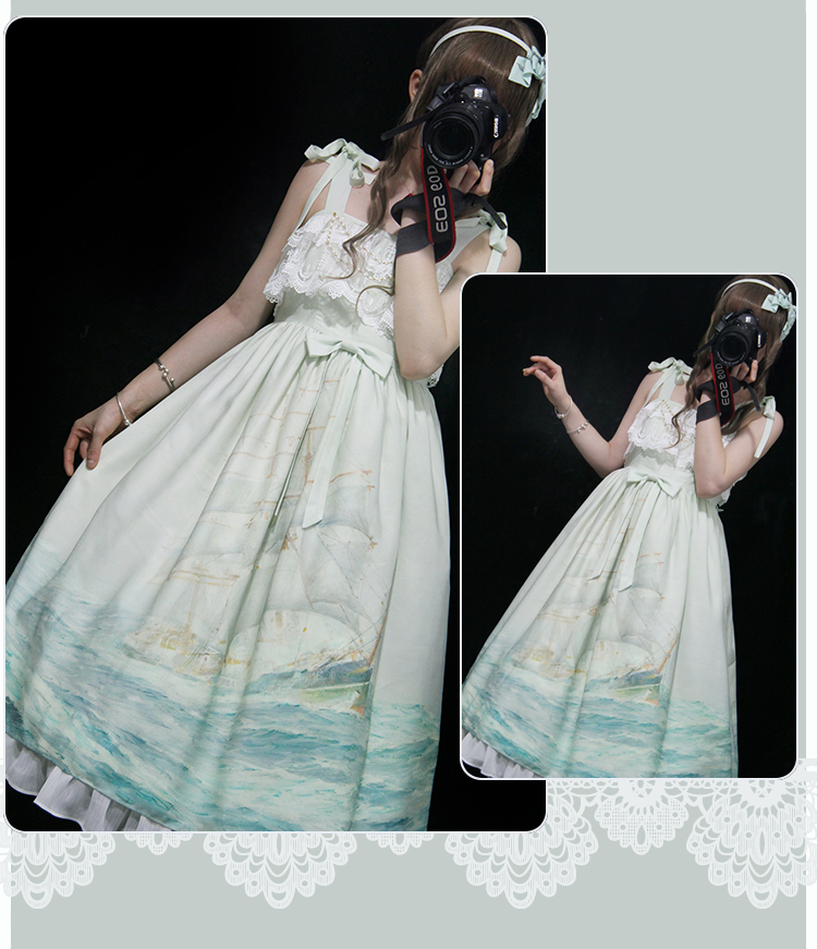 诗织洋服 无尽之海  JSK  原创洛丽塔洋装 lolita现货 - 图2