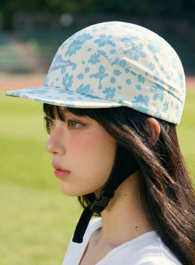 夏季碎花防晒显脸小防水鸭舌帽