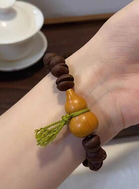 真咖啡豆手作款串珠手串小众设计
