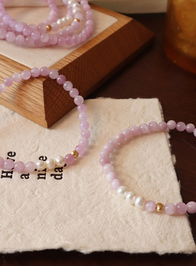 夏季简约天然淡水珍珠女手串叠戴