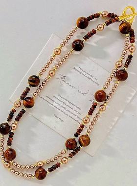 美拉德高品质天然虎眼石高光棕施