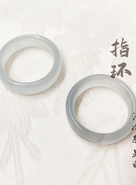玻璃仿玉戒指女清冷感显白指环