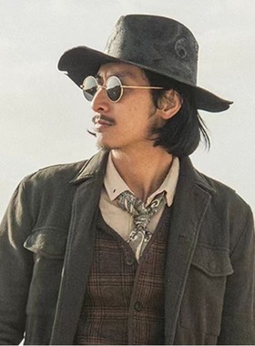 杰特8343金属圆框墨镜韩潮复古嘻哈朋克风眼镜男女原宿个性太阳镜