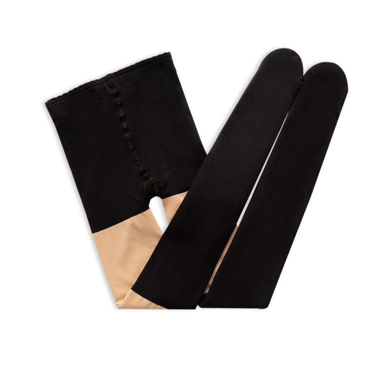 双色三合一光腿神器拼接丝袜女假两件春秋薄款小腿过膝打底连裤袜,淘宝优惠券,粉丝福利购,淘宝优惠卷