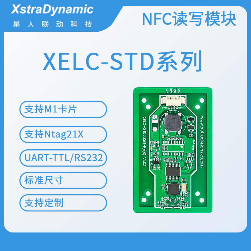 NFC读写模块 IC卡读写器XELC-STD串口NFC IC卡读卡器模块 - 图1