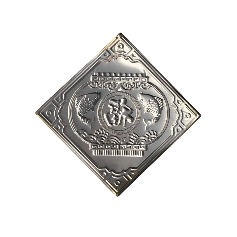 304不锈钢大门装饰福字花 不锈钢配件吉祥如意红底板福花冲压板花,淘宝优惠券,粉丝福利购,淘宝优惠卷