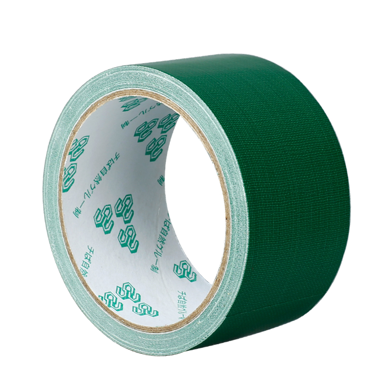 高粘防水布基胶带绿色地毯胶带强力加厚易撕单面布基胶带大力胶带-图1