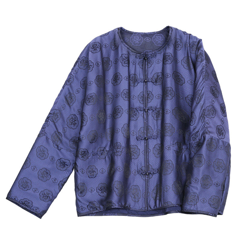 菲伊唐真丝提花段盘扣宽松蝙蝠袖中式复古改良唐装棉衣外套女上衣,淘宝优惠券,粉丝福利购,淘宝优惠卷