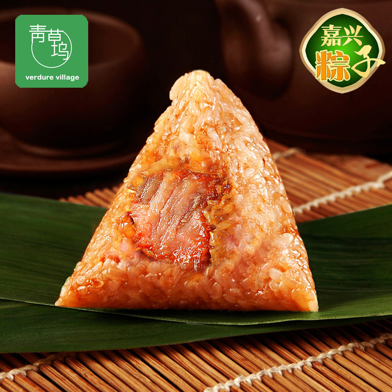 嘉兴风味粽子鲜肉粽蛋黄肉粽豆沙粽甜粽蜜枣粽150克*10只真空粽子
