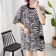 Summer cotton silk thin printed loose slimming T-shirt for women
