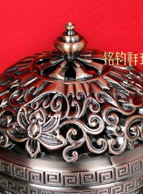 藏式悬挂式香炉合金挂香炉金色红色藏香香炉 民族风装饰品摆件