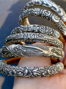 复古男女通用鸡血藤手镯