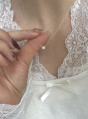 单钻闪耀锁骨链百搭简约温柔时尚