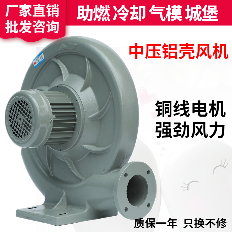 永成风机CZ-LD550W铝壳低噪音离心式鼓风机中压风机220v通风换气-图1