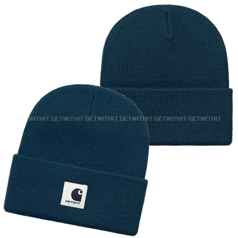 正品Carhartt WIP卡哈特经典黑白LOGO冷帽冬帽子包头毛线男女情侣