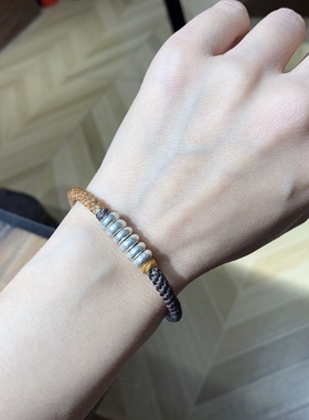 【凡 可】原创泰国蜡线纯银手工编手绳 情侣手链脚链 蜡线手绳