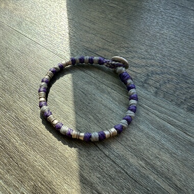 【辰】原创设计泰国蜡线手工纯银手绳 情侣手链手绳定制