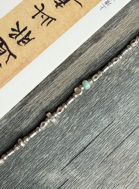 【境】原创纯银珠不规则碎银手链 手编手链 脚链 情侣手链