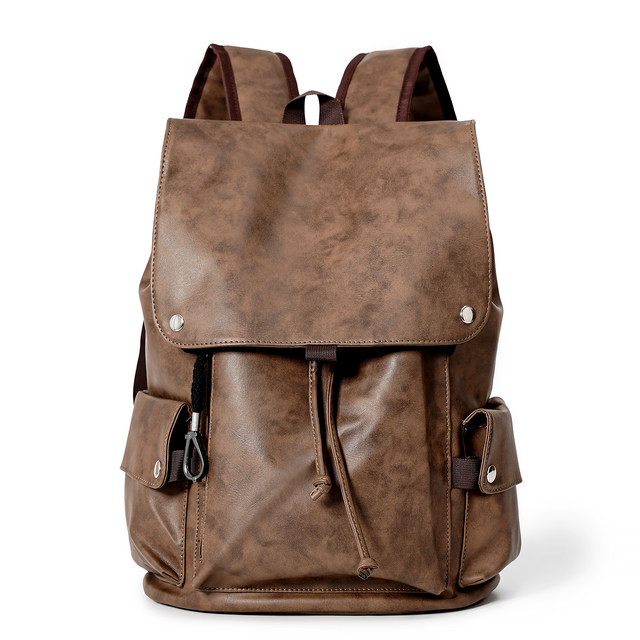 Retro men's backpack college school bag computer bag