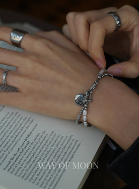 WAYOFMOON小众双链珍珍手链