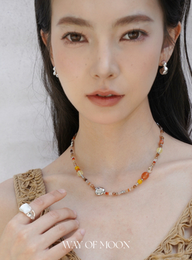 WAYOFMOON金玉满堂天然石项链