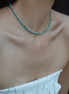 韩系多彩欧美设计感超细银项链