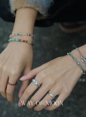 WAYOFMOON薄荷色双层串珠手链