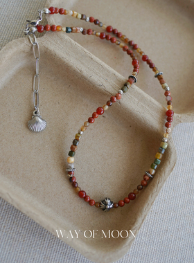 WAYOFMOON天然石海棠项链