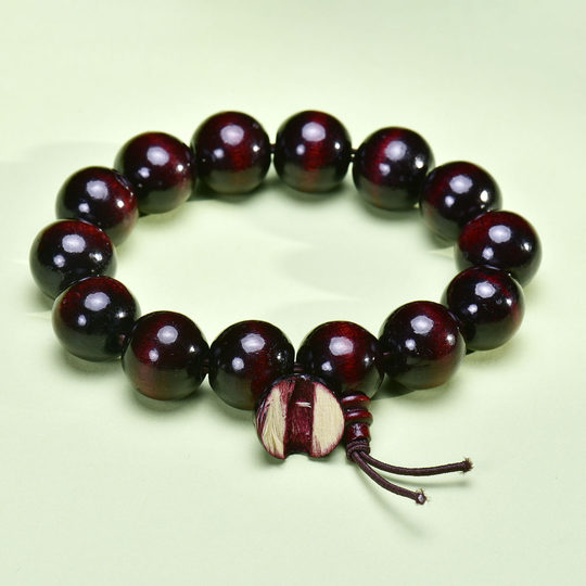 15mm imitation small leaf rosewood column bracelet, prayer beads bracelet, rosary wood bracelet wholesale