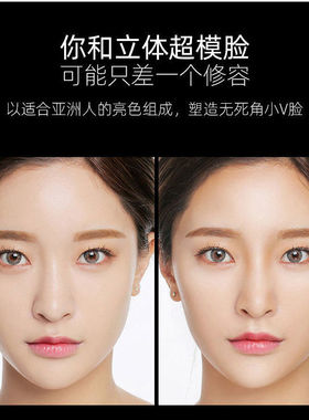 部提亮哑光高光腮红鼻影三合一