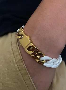 男女陶瓷嘻哈潮流风拼接可调节